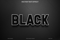 Black Vector Text Effect for Minimalist Designs Product Image 1
