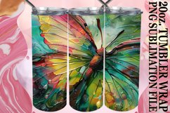 Sparkly Glitter Butterfly Tumbler Wrap Design 20oz Product Image 1