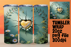 GRACEFUL 20oz Tumbler Wrap , 3D Heart Product Image 1