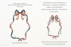 Coquette Patriotic Ribbon Bow Frames Clipart Product Image 2
