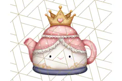 Princess Tea Party PNG Clipart with Teacups & Fancy Treats Product Image 2