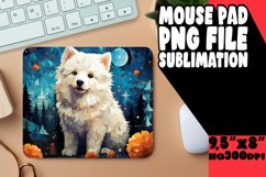 Dog Painting Mouse Pad - PNG Artistic Sublimation Product Image 1