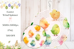 Easter Chick Wind Spinner, Easter Wind Spinner Template Product Image 1