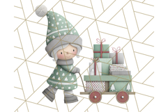 Cozy Winter Gnome Clipart PNG, Christmas Gnome Clip Art Product Image 2