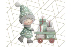 Cozy Winter Gnome Clipart PNG, Christmas Gnome Clip Art Product Image 2