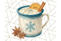 Christmas Coffee Mugs Clipart PNG Festive Cups Product Image 2