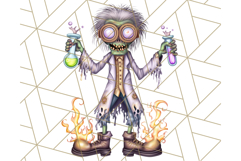 Bold Zombie Clipart PNG, Creepy Halloween Clip Art Product Image 2