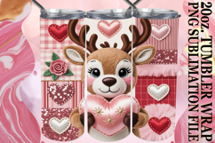 Radiant Love 20oz tumbler wrap, Valenines Animals Product Image 1
