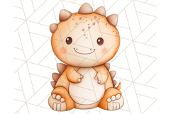 Cute Pastel Dinosaur Clipart PNG for Nursery Art, Baby Decor Product Image 2