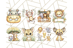 Cute Safari Animal Clipart PNG for Kids, African Wildlife Product Image 6