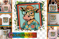 LUMINOUS TSHIRT Design Ideas, Cute Cow Product Image 1