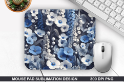 3D Flowers Mouse Pad Sublimation, Flowers Mouse Pad PNG Product Image 1