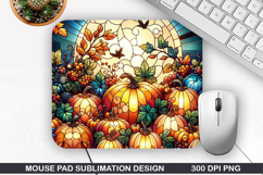 Pumpkin Mouse Pad Sublimation, Halloween Mouse Pad PNG Product Image 1