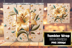 20oz Tumbler Artwork for Every Occasion , 3D Flower Product Image 1