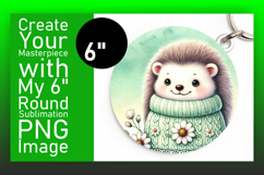 Cute Keychain Round Design Template , Cute Animals Product Image 1