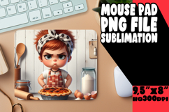 Whimsical Mouse Pad Ideas for Gifts, Girl Grumpy Product Image 1