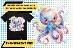 Sweet Watercolor Animal Sublimation Print - Happy PNG Product Image 1