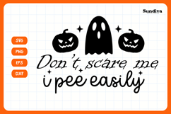 Funny Halloween Dog Bandana Quote SVG | I Pee Easily Product Image 3