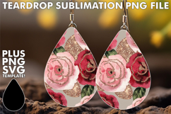 Unique Teardrop Earrings Ideas, Flower Pattern Product Image 1