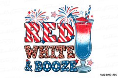Red White &amp; Booze Svg | 4th of July Svg | Svg Cut File Product Image 1