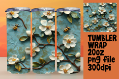 Stylish 20oz Wrap for Personalized Gifts , 3D Flower Product Image 1