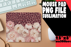 Vibrant mouse pad SUBLIMATION PNG, Leopard Print Product Image 1