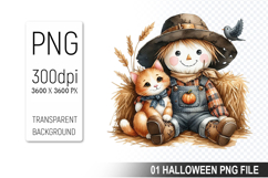 Autumn Clipart, Halloween Sublimation Clipart PNG Product Image 1