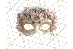 Vintage Garden Masquerade Floral Eye Mask PNG Clipart Product Image 2