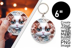 Radiant Circle of Kitty Love: Vibrant 3D Art Product Image 1