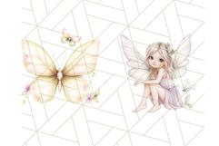 Pastel Fairies and Butterflies PNG, Fantasy Clipart Bundle Product Image 8