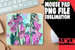 Vibrant Flower Designs Mouse Pad PNG Product Image 1