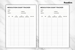 Medication Count Tracker Printable 1 | Medication Log Product Image 3