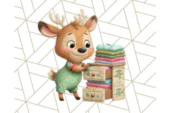 Santa’s Pajama Day Clipart, Cute Christmas Bedtime PNG Product Image 2