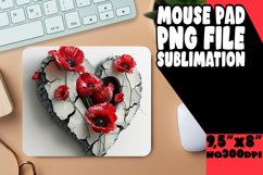 Flower 3D Heart Mouse Pad Product Image 1