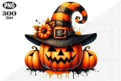 Halloween Pumpkins Sublimation - Clipart PNG Design Product Image 1