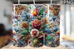 Embroidered Flowers Tumbler Wrap - High Quality 300 Dpi Product Image 1