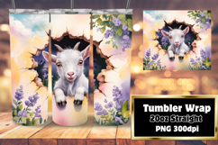 LIVELY 20oz Tumbler Wrap Design , Animals In Wall Product Image 1