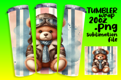 Sublimation Ready 20oz Tumbler , Teddy Bear Product Image 1