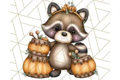 Woodland Autumn Parade Clipart PNG Fall Animals Product Image 2