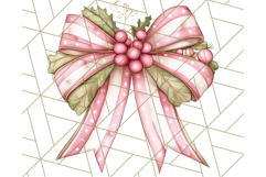 Muted Cozy Christmas Bows PNG Clipart, Winter Holiday Png Product Image 2