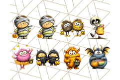 Monster Kids Clipart PNG, Cute Halloween Costume Art Product Image 2