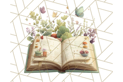Cottagecore Butterfly and Book PNG Clipart Reading Elements Product Image 2