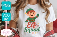 Cute Christmas PNG design, Elf squad PNG sublimation Product Image 4