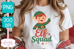 Cute Christmas PNG design, Elf squad PNG sublimation Product Image 4