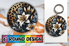 Luminous Car Coasters Round Design, Leopard Prints Product Image 1