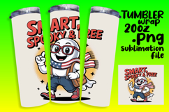 Sublimation Tumbler Template 20oz , Funny Ghost Product Image 1