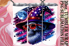 RADIANT SMILES 20oz TUMBLER WRAP, Skull Product Image 1
