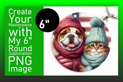 Gorgeous Circle Design Coaster Template , Dog and cat Product Image 1