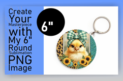 Chic Round Design Keychain PNG , Cute Animals Product Image 1