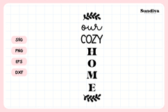 Porch Sign Saying SVG | Our Cozy Home Product Image 3